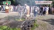 残り火の上を歩いて…長崎県五島市の大宝寺で「火渡り」無病息災など願う