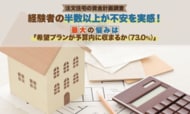 【注文住宅の資金計画調査】経験者の半数以上が不安を実感！最大の悩みは「希望プランが予算内に収まるか（73.0%）」
