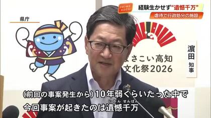 「遺憾千万」障害者施設での虐待、入所者死亡で浜田知事がコメント　過去にも虐待事案を確認【高知】