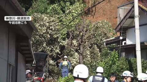 神奈川県で新たに1人の死亡を確認　横須賀市で土砂崩れ被害の70代夫婦の夫が死亡　台風25号の影響で千葉・神奈川で7人死亡・5人安否不明