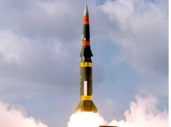 MGM-31B パーシングⅡ準中距離弾道ミサイル(米陸軍公式画像)