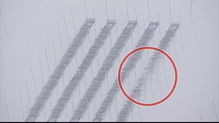 色が抜け透けているノリ網