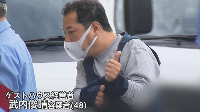 警察車両から降りた直後に…(岡山県倉敷市 9月21日)