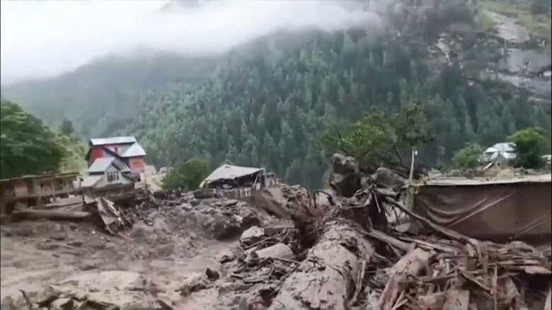 「まるで世界の終わり」パキスタンで豪雨被害…300人以上死亡　インドの山間部でも大規模な洪水で少なくとも61人が死亡｜FNNプライムオンライン