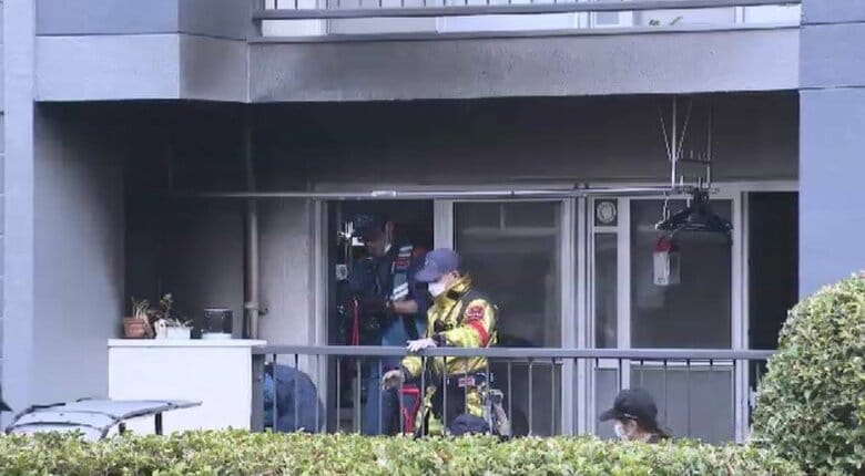 団地のベランダで不審火　洗濯物や壁の一部など焼ける　住人男性がやけど　福岡市｜FNNプライムオンライン