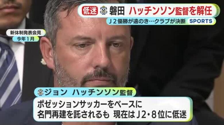 【ジュビロ磐田】J2優勝遠のき…ハッチンソン監督を解任　U-18の安間貴義監督が新監督に就任決定｜FNNプライムオンライン
