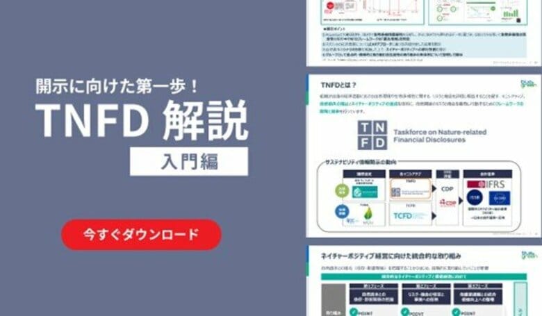 【資料公開】初心者必見!TNFDってなに?自社も対応必要か?徹底解説