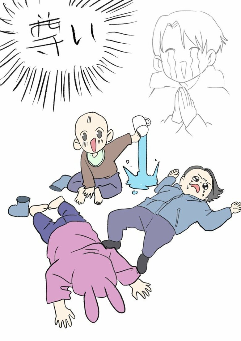 左：長女　中央：次男　右：長男　提供：いちさん