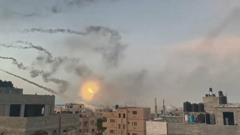 パレスチナ自治区ガザからイスラエルにロケット攻撃（2023年）