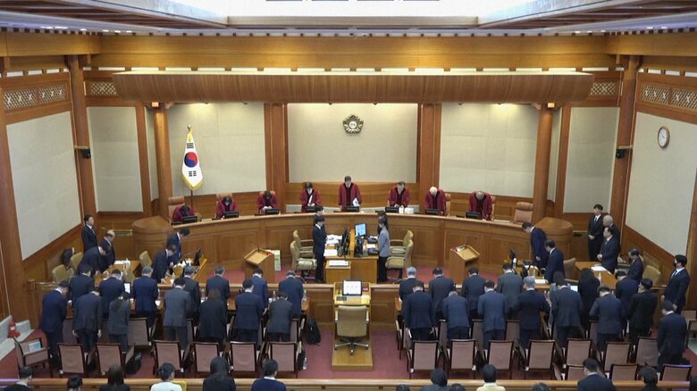 弾劾審判が行われた憲法裁判所　25日