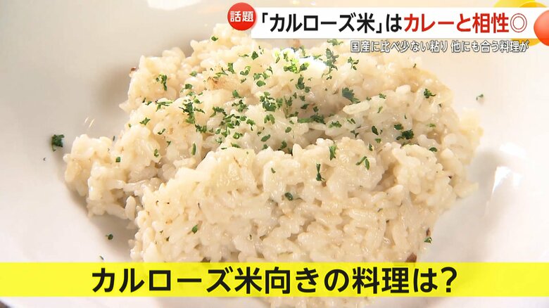 カルローズ米はスープに合わせたり、リゾットやカレーに合うという