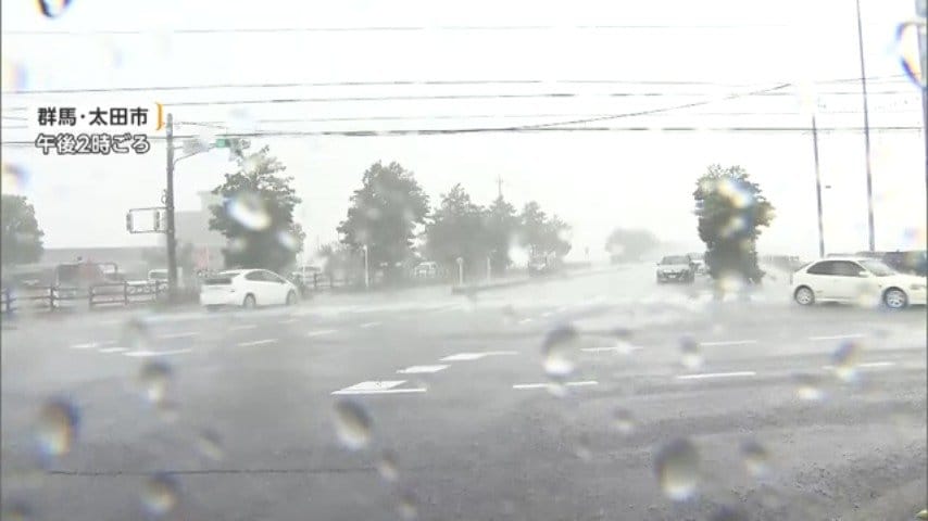 【速報】群馬県に記録的短時間大雨情報　太田市付近で１時間100ミリの記録的大雨