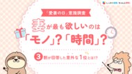 今、妻が最も欲しいのは「モノ」？「時間」？「しっかり保険、ちゃんと節約。」が1月31日の「愛妻の日」にちなみ夫からのプレゼントについて妻の意識調査を実施。3割が回答した意外な第1位とは！？
