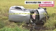 喜多方市の県道で事故　軽自動車が田んぼに転落　73歳男性死亡＜福島県＞