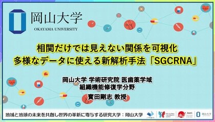 【岡山大学】相関だけでは見えない関係を可視化：多様なデータに使える新解析手法「SGCRNA」