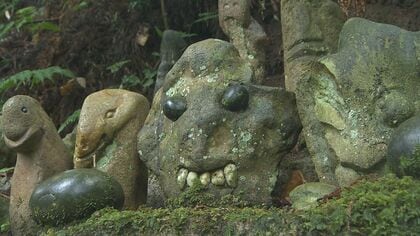 山奥の神社に60体以上の“人面石”!? 真相を探ると…｢作ったのは先代の