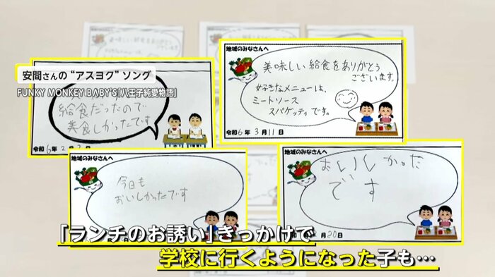 子どもたちから届いたメッセージ