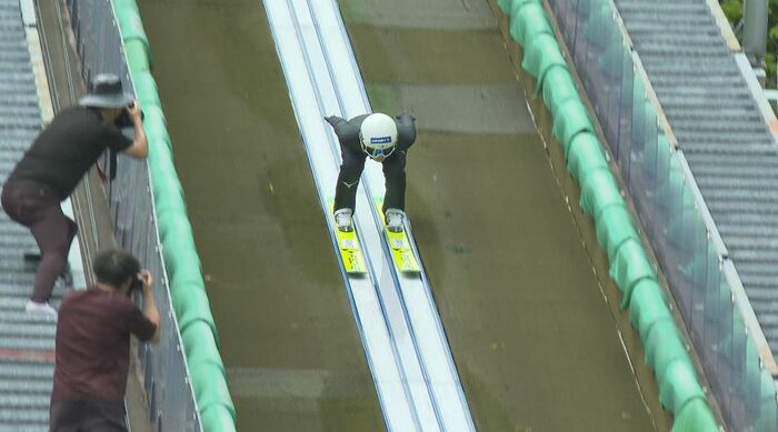 五輪に向け練習する丸山選手（2025年6月）