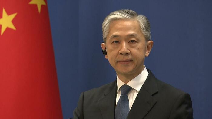 中国外務省の汪文斌報道官 2022年1月13日