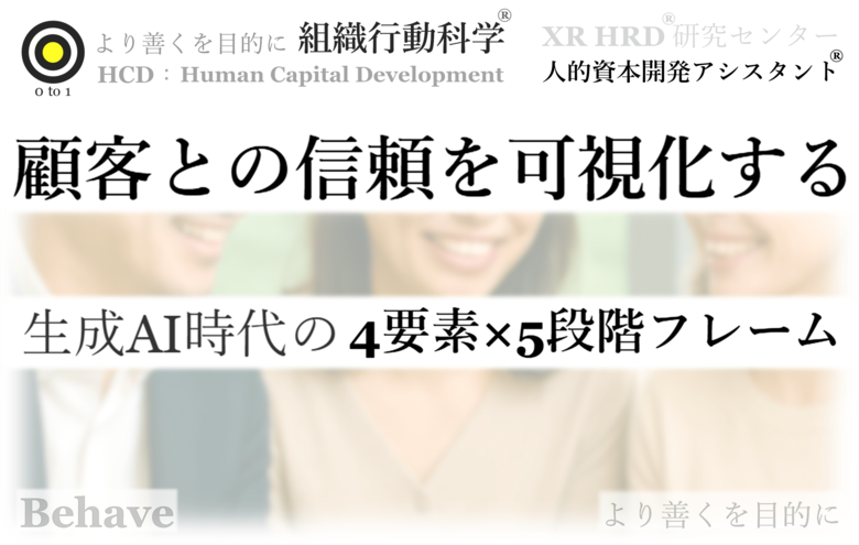 生成AI時代の「顧客との信頼」を可視化する新フレームを発表（組織行動科学(R)）