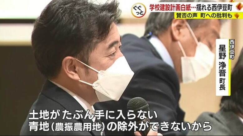 断念の理由を説明する星野町長