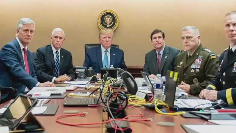 「イスラム国」の指導者殺害作戦を見守るトランプ大統領