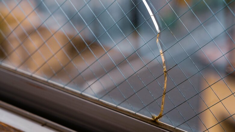 小さい割れやサッシの劣化にも注意（画像はイメージ）