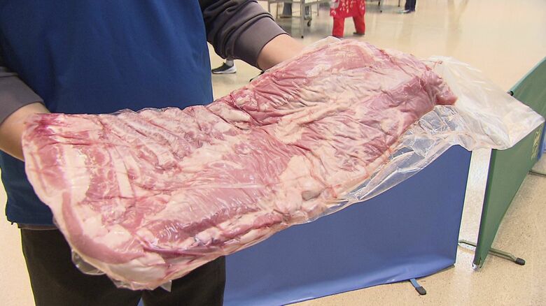 優勝特典は真狩村特産の特大ハーブ豚