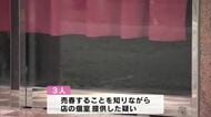売春防止法違反の疑いで風俗店経営者など逮捕　売春すること知りながら従業員に個室提供か　大分