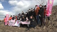 福島の復興を願い…被災地に桜を植樹 フジテレビアナウンサーも参加<福島県相馬市・1月22日>