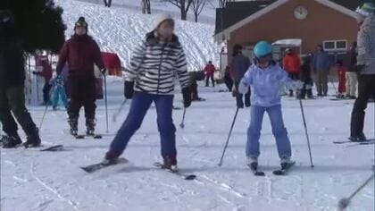 厳しい寒さ続き…真庭市のスキー場は３連休でにぎわう　１３日朝の積雪は５０センチ【岡山】