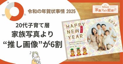 【年賀状と写真に関する調査2025】20代子育て層、年賀状は「家族写真より推し画像」が約6割