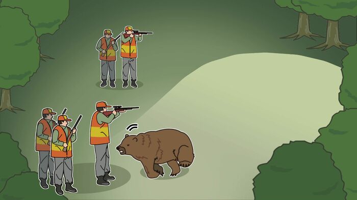 クマ駆除中の男性ハンターが襲われてケガ（イメージ）