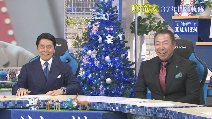 東海テレビ「ドラHOT+」に出演し、優勝を誓う井上監督