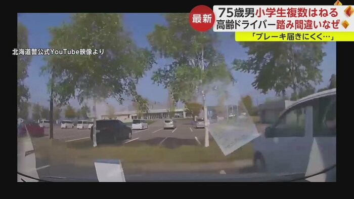 車や木々の間をすごい速さですり抜ける
