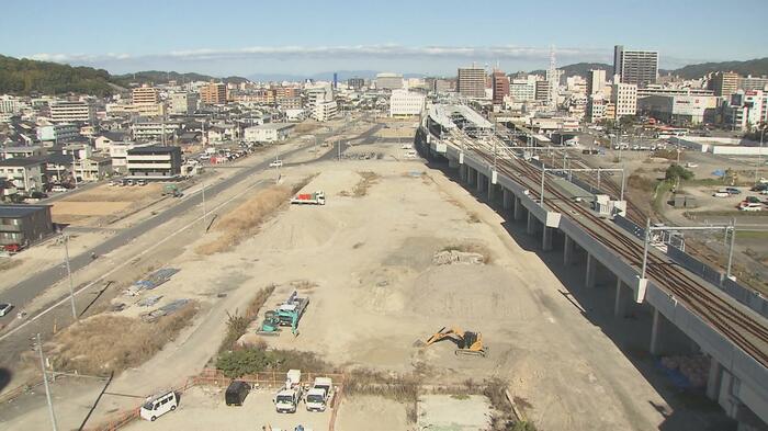 アリーナ計画があるJR松山駅西側地区