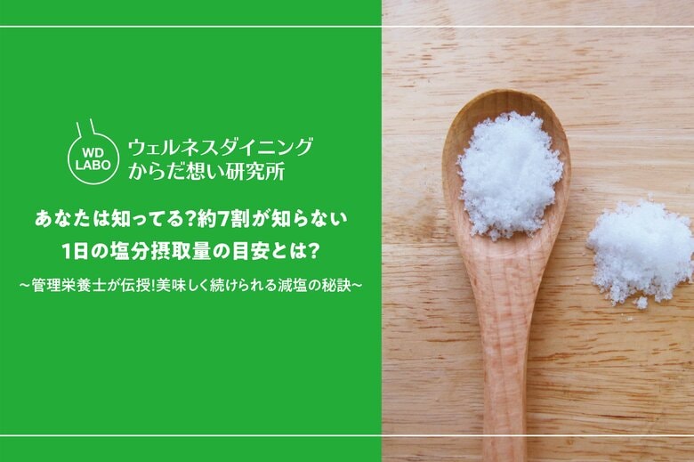 【ウェルネスダイニング】あなたは知ってる？約7割が知らない「1日の塩分摂取量の目安」とは？回答者の半数以上が悩む&quot;減塩と美味しさ&quot;の両立