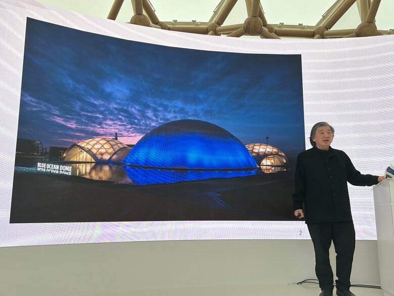 世界初カーボンファイバーのパビリオン　大阪万博「ブルー・オーシャン・ドーム」で坂茂氏が投げかけた“万博の意義”｜FNNプライムオンライン