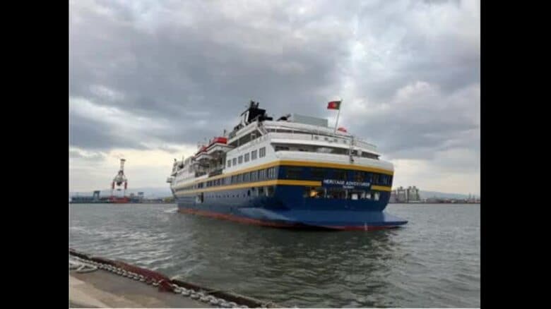 金沢港の浅瀬にクルーズ船が乗り上げる…乗員乗客212人にケガなく油の流出もなし…海保が原因調べる｜FNNプライムオンライン