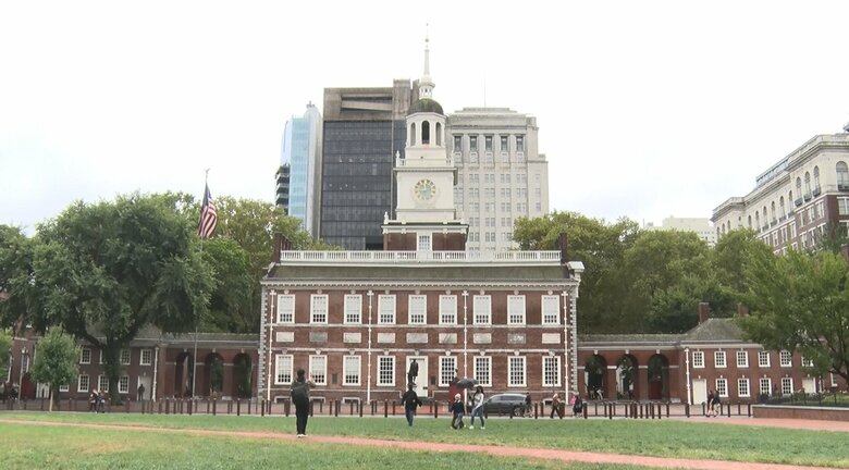 1776年にアメリカの独立が宣言された「独立記念館」