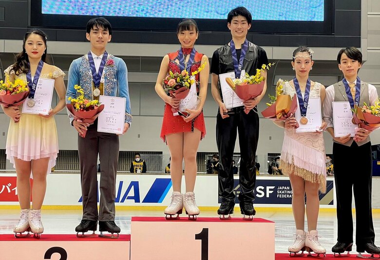 ジュニアアイスダンスの表彰式