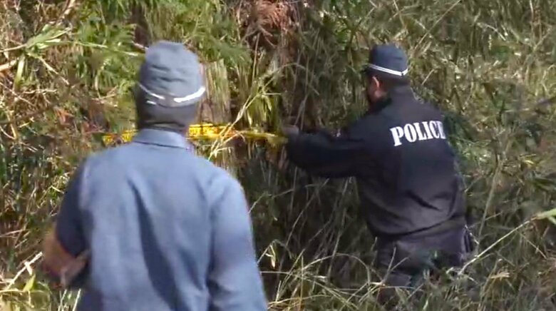 遺体が見つかった現場付近
