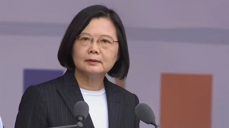 習近平政権に対話呼びかけ “緊張”解決へ 台湾総統 演説