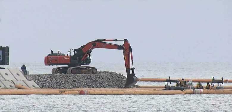 政府が普天間基地の移設工事を進める名護市辺野古