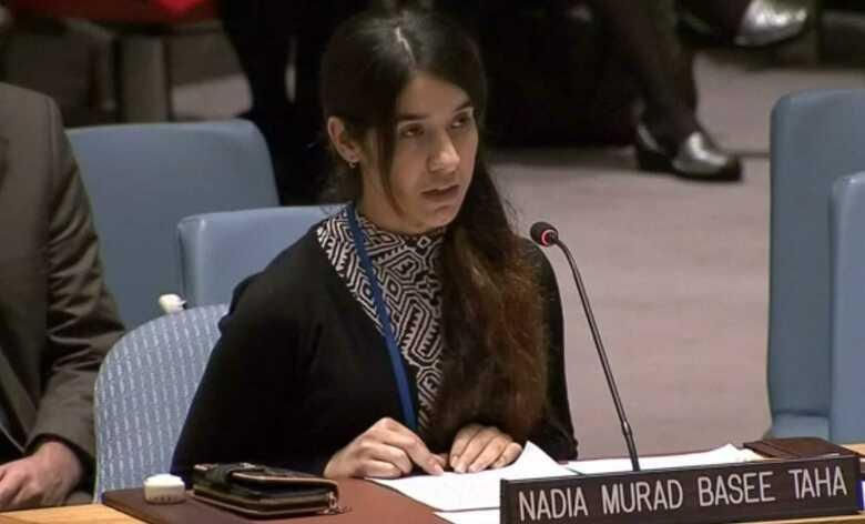 親善大使として国連でスピーチするナディアさん