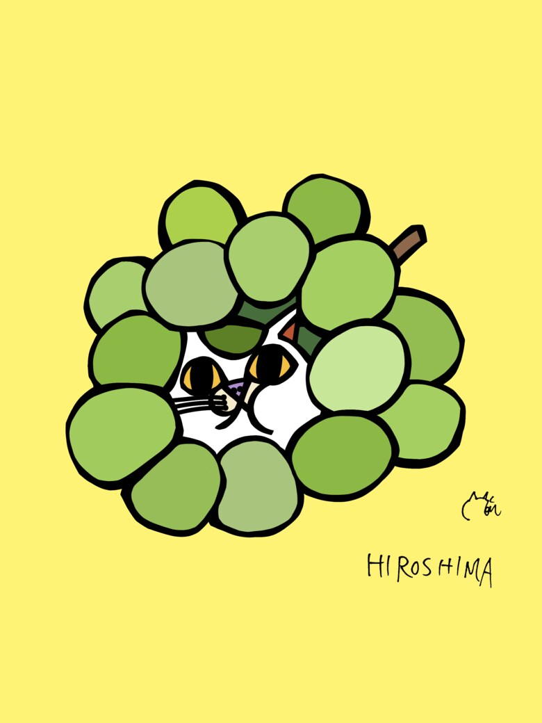 広島県のご当地ネコ（マスカットねこ）