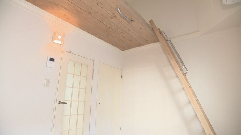 部屋は狭いがロフトが付き収納スペースが人気