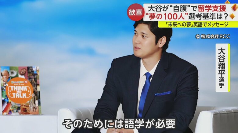 大谷選手のインタビュー映像