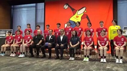 ハンドボール女子・香川銀行シラソル香川　行員約１００人を前に２０２４－２５シーズン結果報告会【香川】