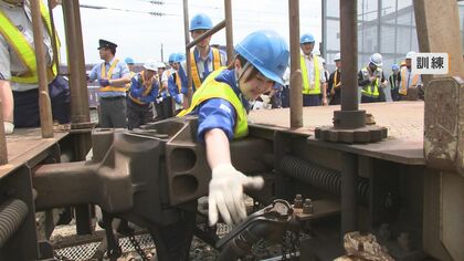 貨物列車の脱線想定　復旧訓練　ＪＲ貨物など12社　岩手県